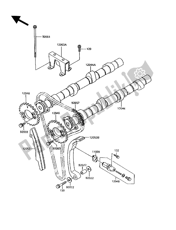 All parts for the Camshaft(s) & Tensioner of the Kawasaki 1000 GTR 1994