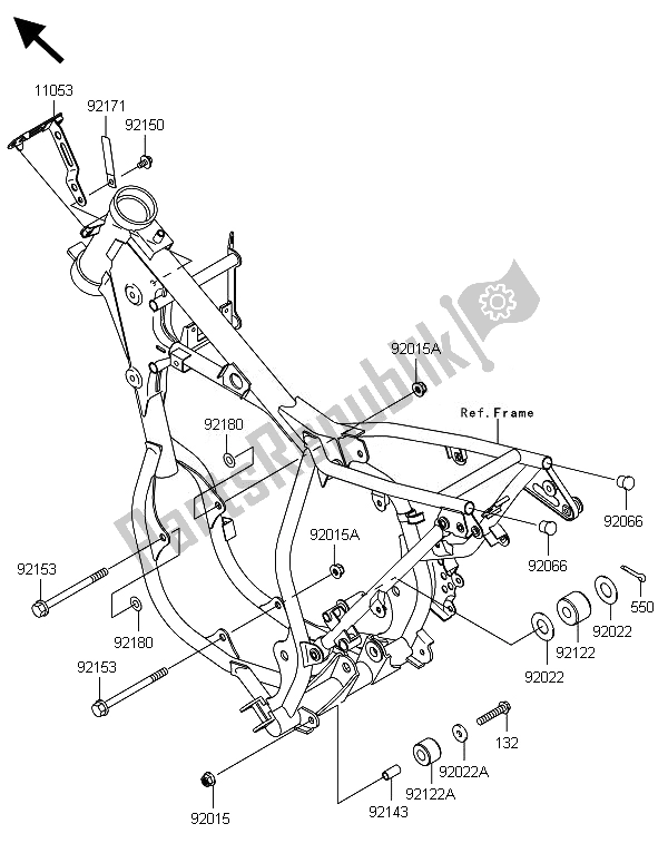 Todas as partes de Montagem Do Motor do Kawasaki KX 65 2014