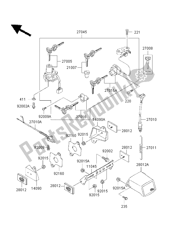 Todas las partes para Switch De Ignición de Kawasaki Ninja ZX 7 RR 750 1996