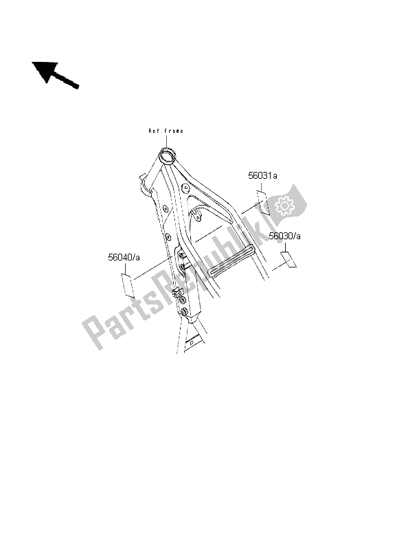 All parts for the Labels of the Kawasaki KLX 650R 1995