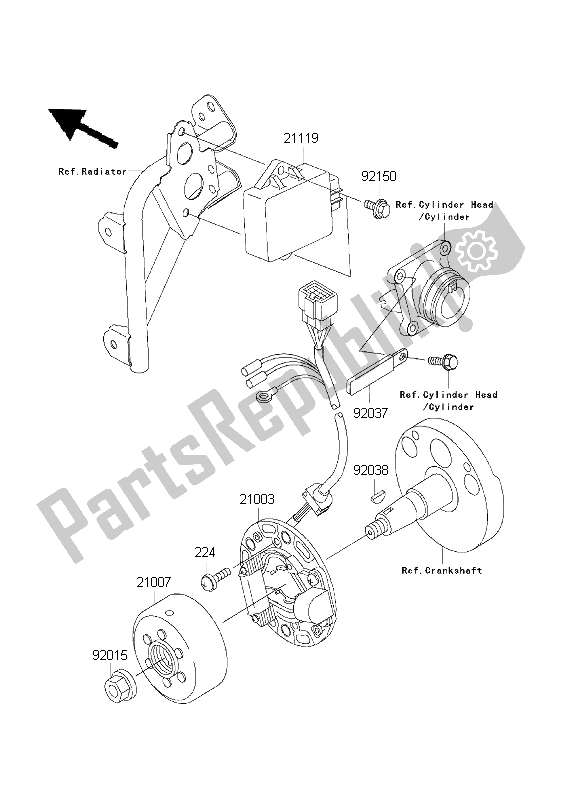 Toutes les pièces pour le Générateur du Kawasaki KX 85 SW 2003