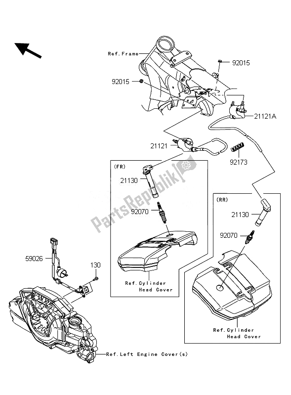 All parts for the Ignition System of the Kawasaki VN 1700 Classic Tourer ABS 2010