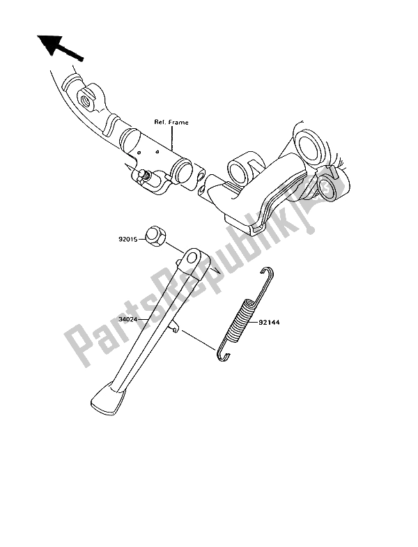 Tutte le parti per il Stand (s) del Kawasaki VN 15 1500 1994