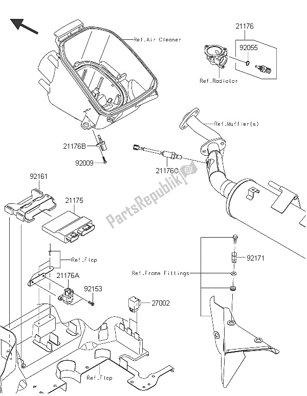All parts for the Fuel Injection of the Kawasaki Brute Force 750 4X4I EPS 2016