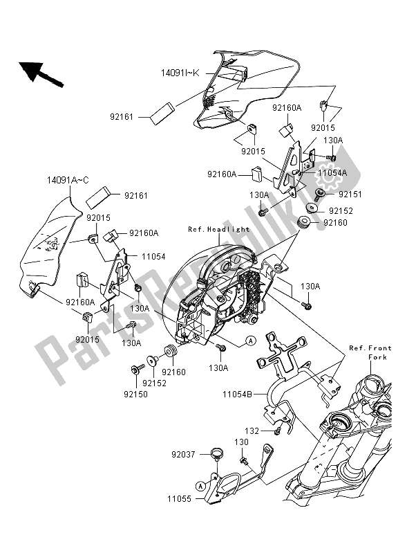 Wszystkie części do Os? Ona Kawasaki ER 6N ABS 650 2008