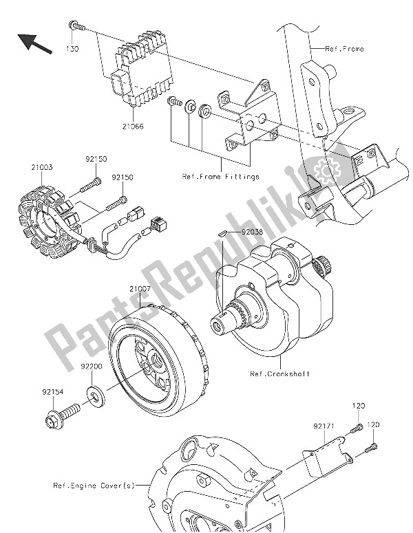 All parts for the Generator of the Kawasaki Vulcan 900 Classic 2016