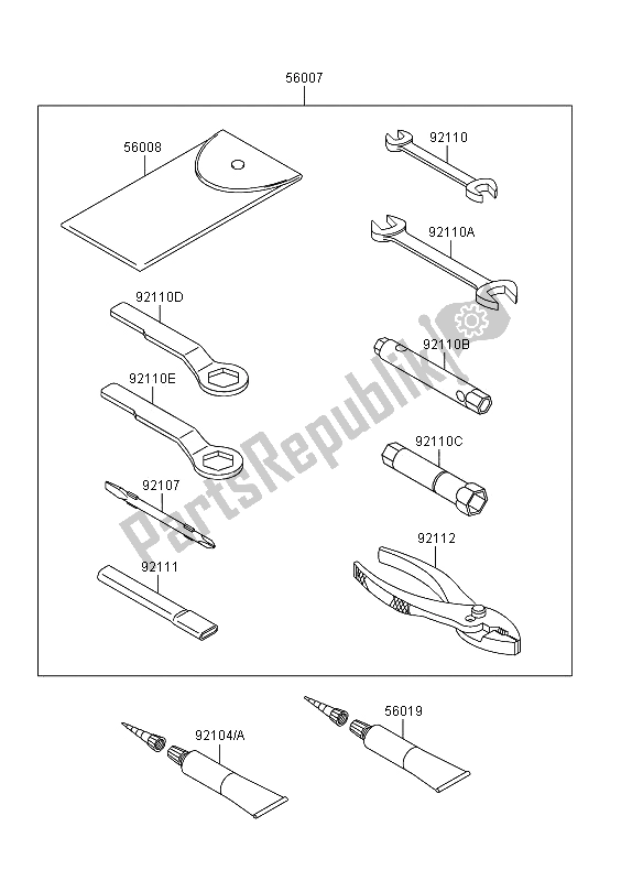 Toutes les pièces pour le Outils Propriétaires du Kawasaki KLX 250 2013