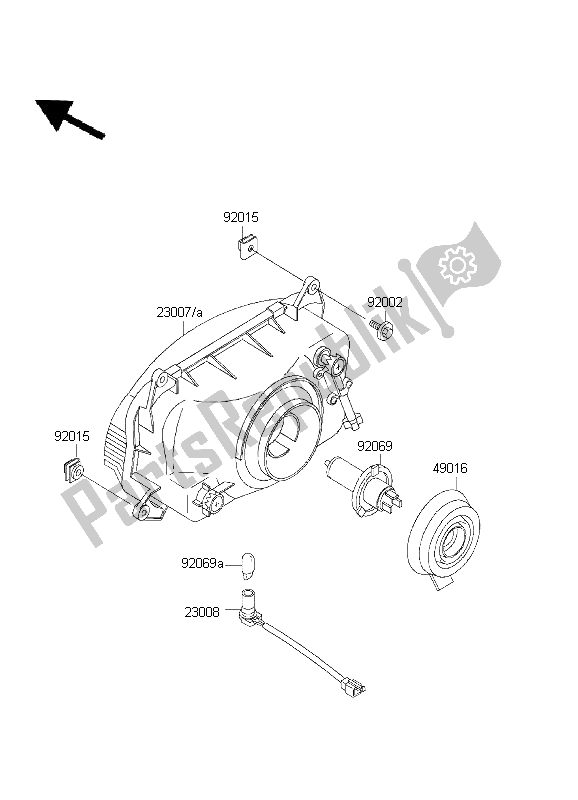 Todas las partes para Faro de Kawasaki ZZ R 600 1999