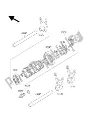 tambour de changement de vitesse et fourchette de changement de vitesse