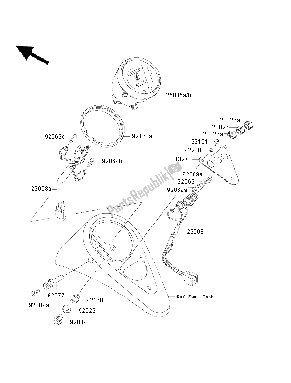 All parts for the Meter of the Kawasaki VN 800 Drifter 2002