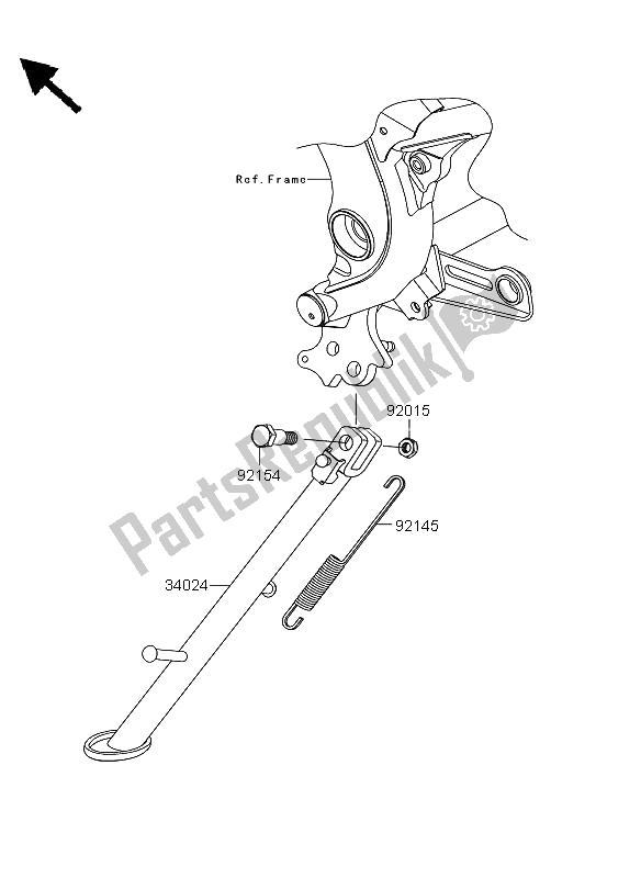 All parts for the Stand(s) of the Kawasaki Versys 650 2013