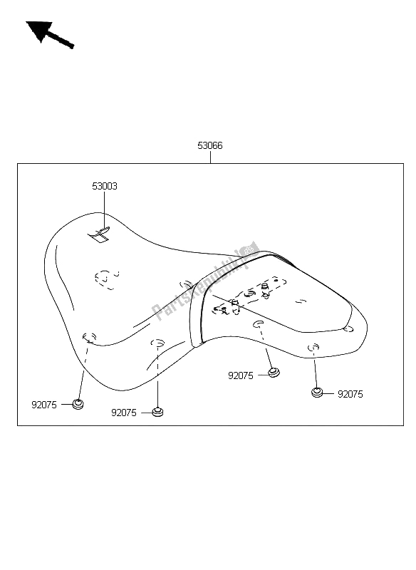 Todas las partes para Asiento de Kawasaki VN 900 Custom 2008