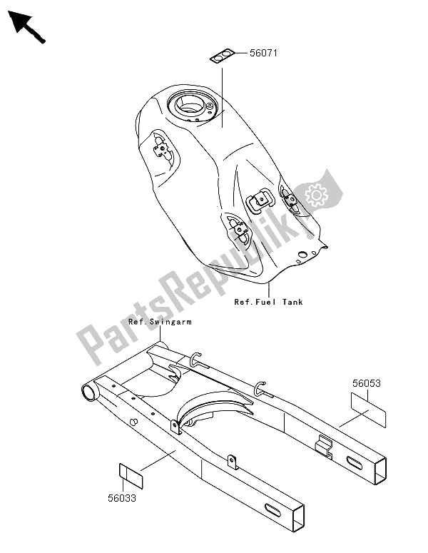 All parts for the Labels of the Kawasaki KLX 125 2013