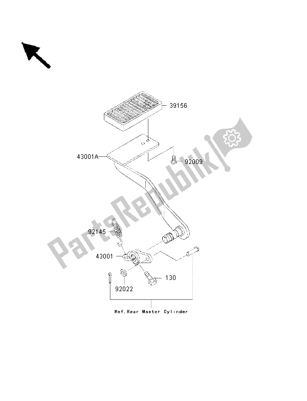 Todas las partes para Pedal De Freno de Kawasaki VN 1500 Drifter 2002