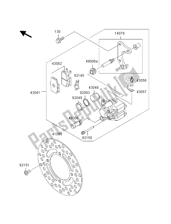 All parts for the Front Brake of the Kawasaki KX 65 2000