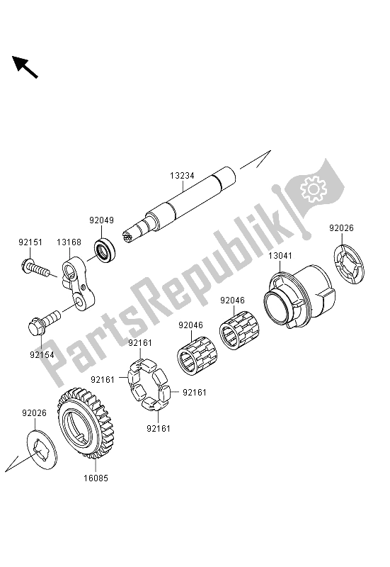 All parts for the Balancer of the Kawasaki Ninja ZX 10R 1000 2013