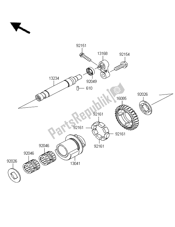 Toutes les pièces pour le Balancier du Kawasaki Z 1000 SX 2012