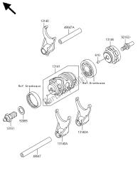 tambour de changement de vitesse et fourchette de changement de vitesse