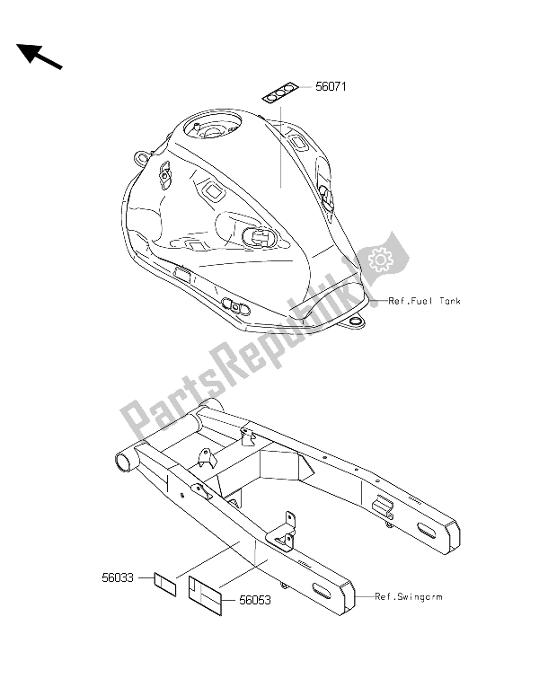 All parts for the Label of the Kawasaki Z 800 ABS 2015