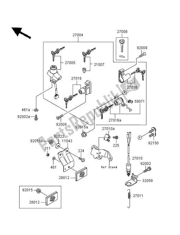 Tutte le parti per il Interruttore Di Accensione del Kawasaki GPZ 500S 1997