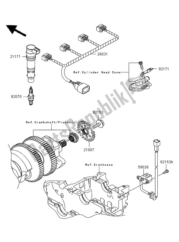 All parts for the Ignition System of the Kawasaki ZZR 1400 2006
