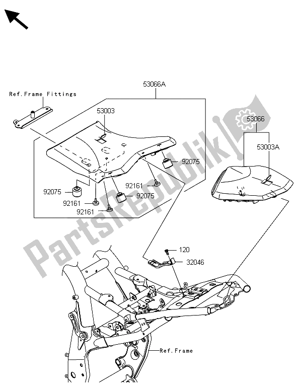 All parts for the Seat of the Kawasaki Z 800 ABS DDS 2013