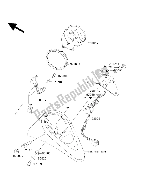 All parts for the Meter of the Kawasaki EN 500 2002