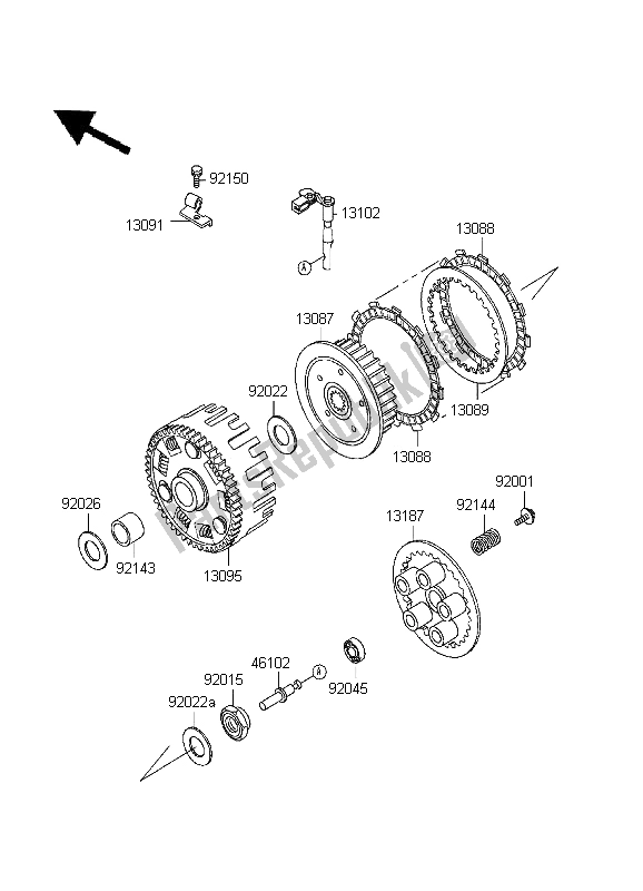 Todas las partes para Embrague de Kawasaki KLR 650 1995