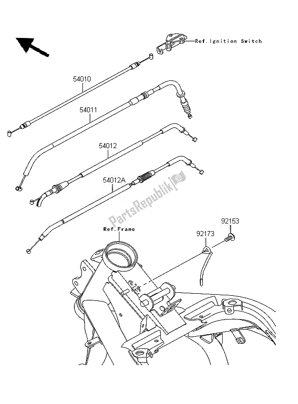 Alle onderdelen voor de Kabels van de Kawasaki ER 6F ABS 650 2010