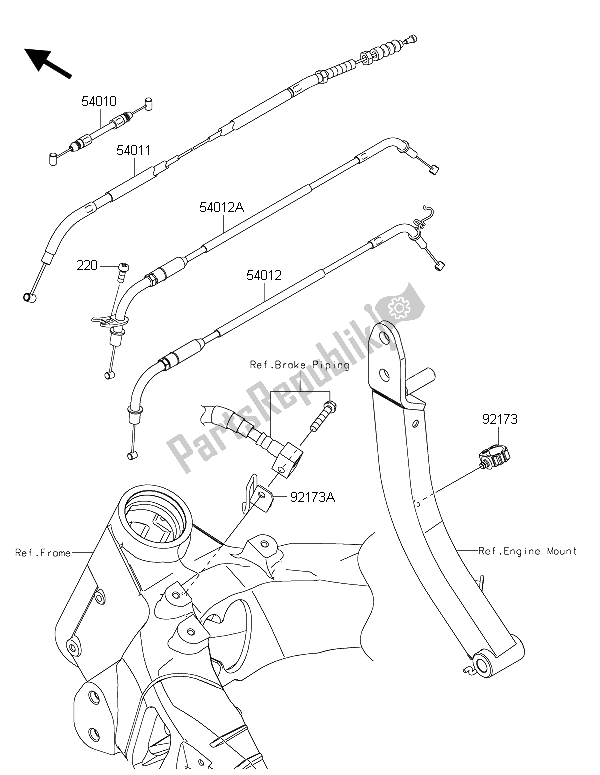 All parts for the Cables of the Kawasaki Z 1000 ABS 2015