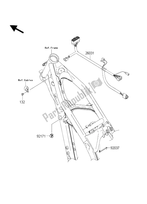 All parts for the Chassis Electrical Equipment of the Kawasaki KX 250F 2004