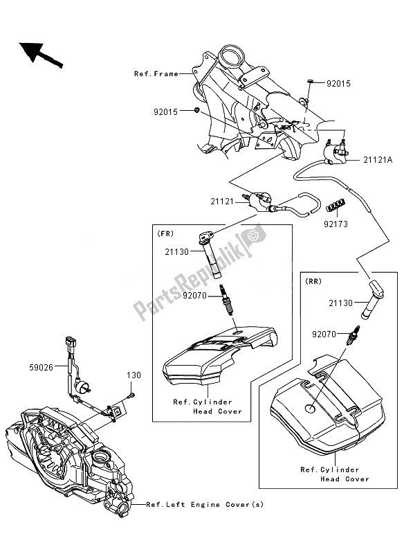 All parts for the Ignition System of the Kawasaki VN 1700 Voyager ABS 2011