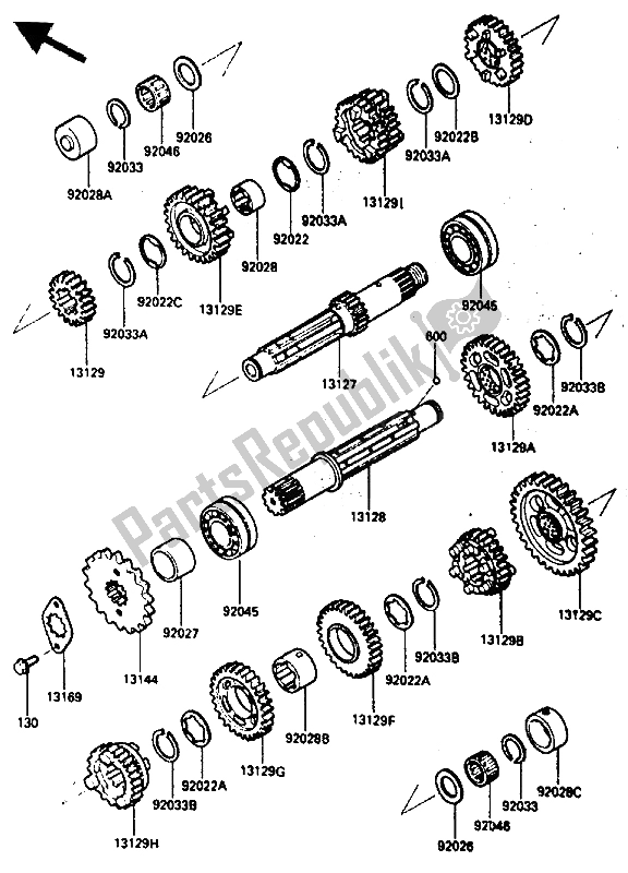 Toutes les pièces pour le Transmission du Kawasaki GPZ 600 1985