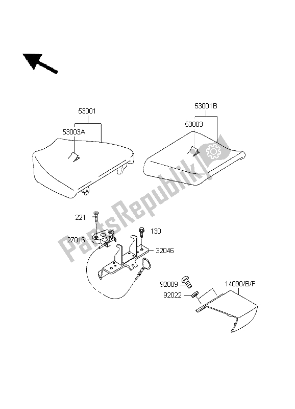 Todas las partes para Asiento de Kawasaki Ninja ZX 7R 750 1999