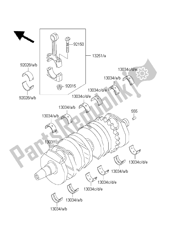 Wszystkie części do Wa? Korbowy Kawasaki ZZ R 600 1999