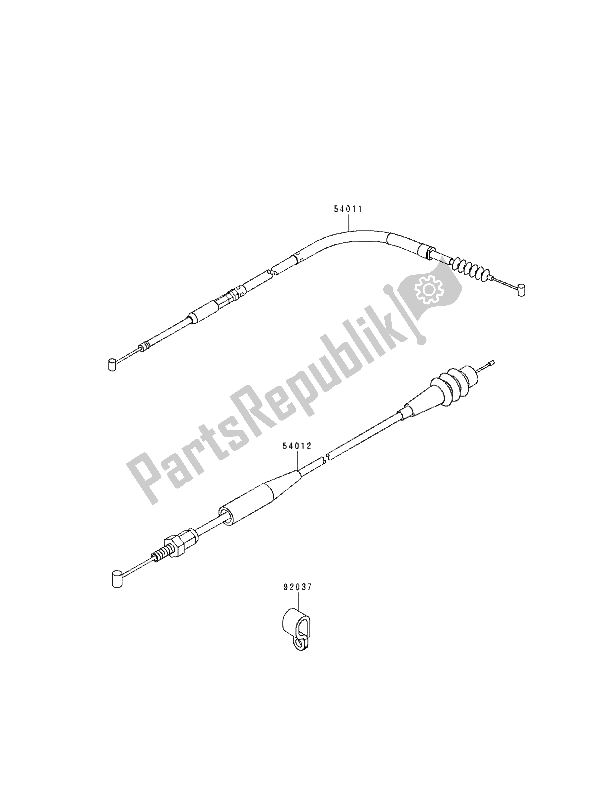 Todas las partes para Cables de Kawasaki KX 250 1994