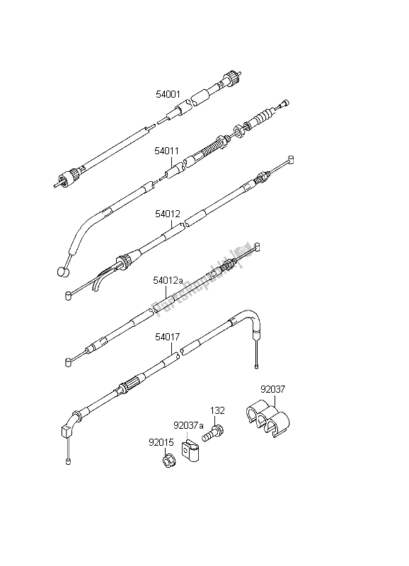 Toutes les pièces pour le Câbles du Kawasaki KLE 500 1999