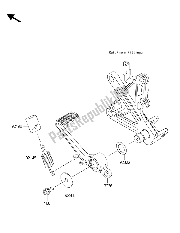 Todas las partes para Pedal De Freno de Kawasaki Ninja ZX 10R 1000 2015