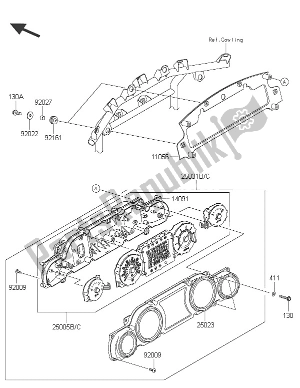 All parts for the Meter(s) of the Kawasaki Vulcan 1700 Voyager ABS 2016