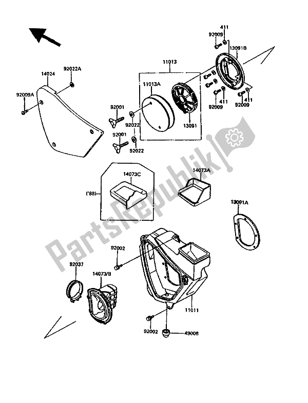 Todas las partes para Cigüeñal Y Pistón (s) de Kawasaki KDX 200 1988