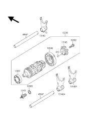 tambour de changement de vitesse et fourchette de changement de vitesse