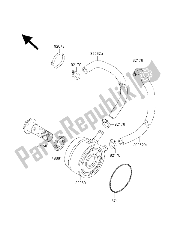 Todas las partes para Enfriador De Aceite de Kawasaki Ninja ZX 7R 750 2000