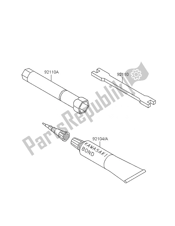 All parts for the Owners Tools of the Kawasaki KX 250F 2005