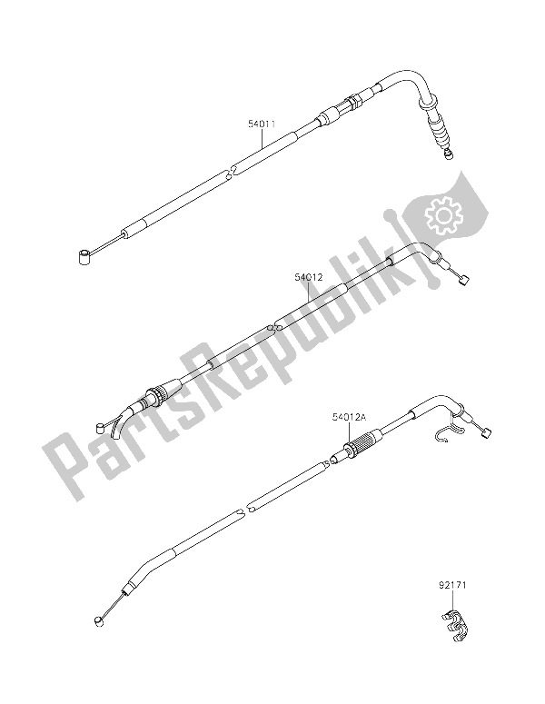 All parts for the Cables of the Kawasaki Vulcan S 650 2015