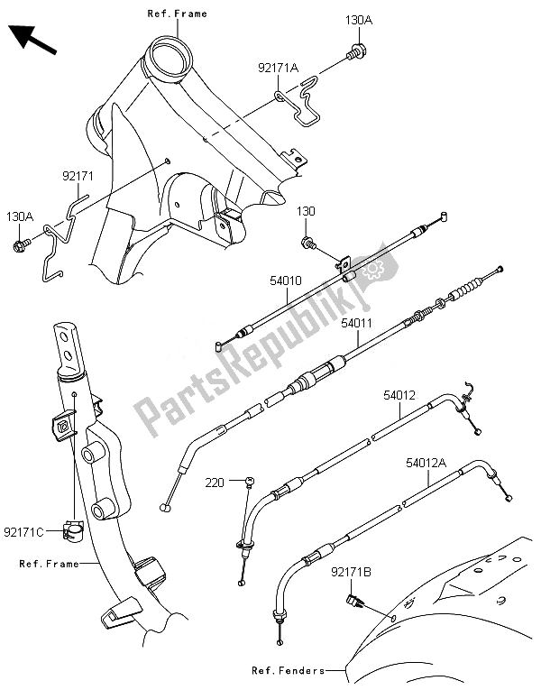 All parts for the Cables of the Kawasaki VN 900 Custom 2014