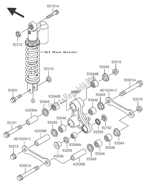 Toutes les pièces pour le Suspension du Kawasaki KX 65 2005