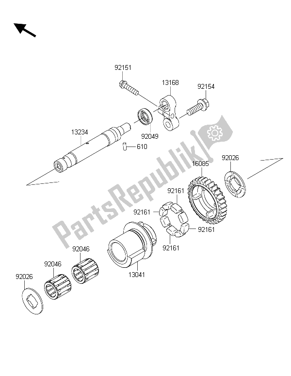 All parts for the Balancer of the Kawasaki Z 1000 SX 2015