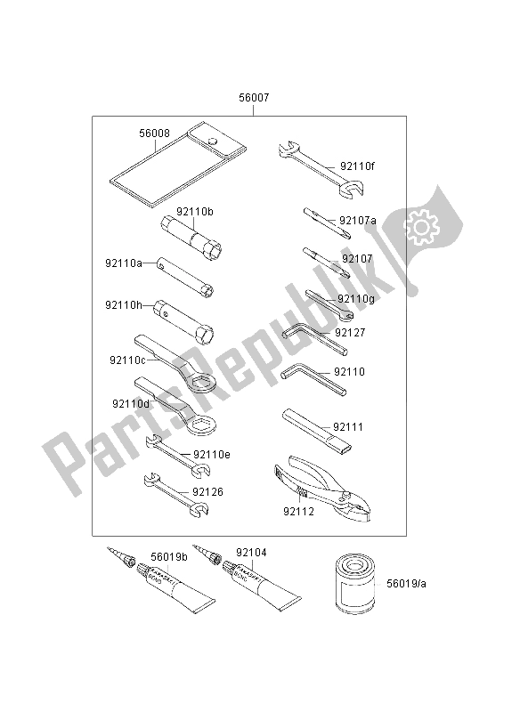 Tutte le parti per il Strumenti Proprietari del Kawasaki ZZR 600 2003