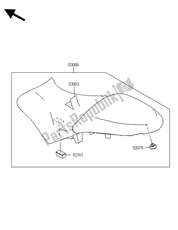 All parts for the Seat of the Kawasaki Versys 650 2010
