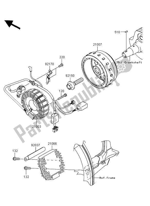 Tutte le parti per il Generatore del Kawasaki KLX 250 2013